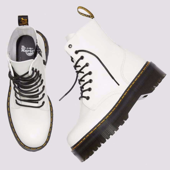 white platform doc martens